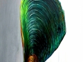 Green Mussel, acrylic on wooden panel. 16x20"