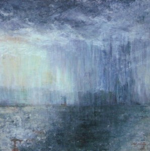 Tonal Landscape, oil on board. 48x48" Intermediate Painting